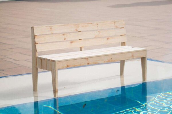 ROJAPLAST Fenyőfa Kerti Pad - Natúr - 150x50 cm