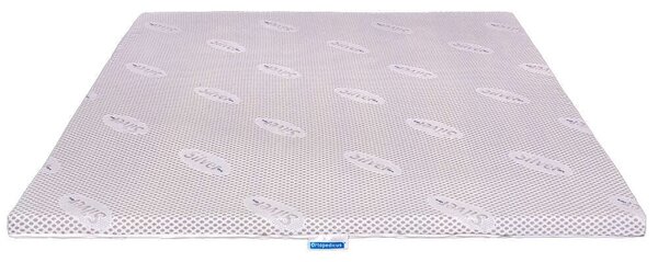 Fedőmatrac, Ortopedicus, Ezüst Latex, 190x150x5,5 cm, 7 komfortzóna, dupla csúszásgátló, levehető huzat, ezüstionos huzal, kemény