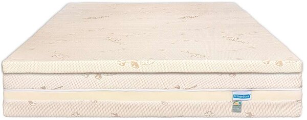 Topper Saltea Super Ortopedic, 6.5 cm, Bio Bumbac, 100 x 190 cm