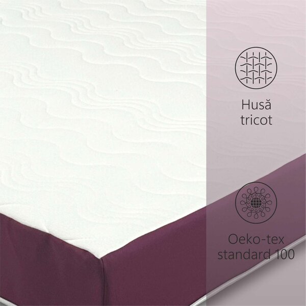 Best Sleep Ortopéd matrac, Color Line Purple, 140x190x12cm, poliuretán hab, hipoallergén, megfordítható, kemény