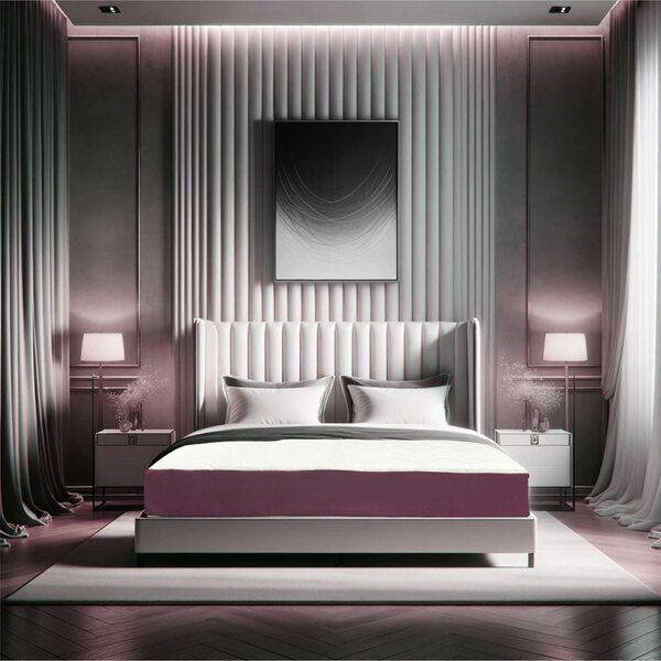 Best Sleep Ortopéd matrac, Color Line Purple, 140x190x12cm, poliuretán hab, hipoallergén, megfordítható, kemény