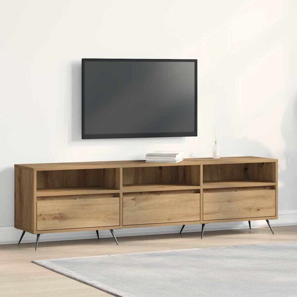 TV szekrény 150 x 30 x 44,5 cm kézműves tölgy Szerelt fa