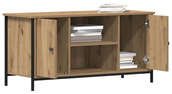 TV szekrény 100 x 40 x 50 cm kézműves tölgy Szerelt fa