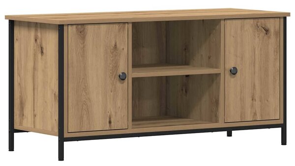 TV szekrény 100 x 40 x 50 cm kézműves tölgy Szerelt fa