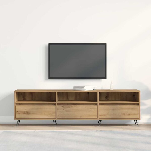 TV szekrény 150 x 30 x 44,5 cm kézműves tölgy Szerelt fa