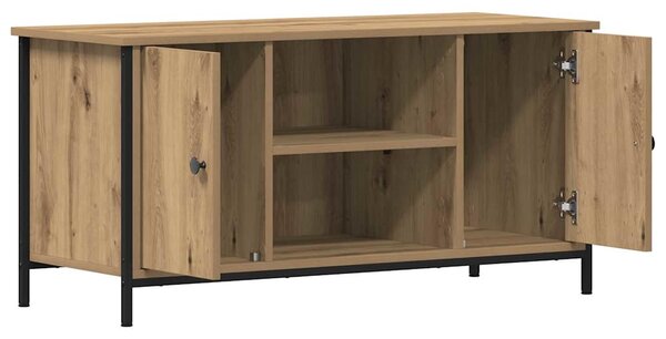 TV szekrény 100 x 40 x 50 cm kézműves tölgy Szerelt fa