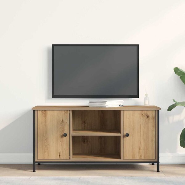 TV szekrény 100 x 40 x 50 cm kézműves tölgy Szerelt fa