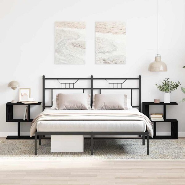 Éjjeliszekrény 2 db Fekete tölgy 50 x 30 x 51,5 cm Szerelt Fa