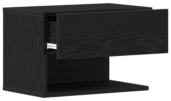 Éjjeliszekrény 2 db Fekete tölgy 46 x 30 x 30 cm Szerelt Fa