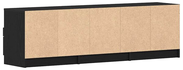 TV szekrény 150 x 33,5 x 45 cm Fekete tölgy Szerelt Fa
