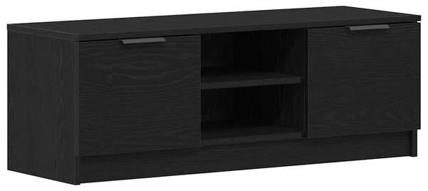 TV szekrény 102 x 32 x 35.5 cm Fekete tölgy Szerelt Fa