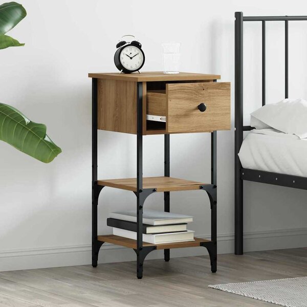 Éjjeliszekrény Barna 33.5 x 36 x 70 cm Mérnöki fa