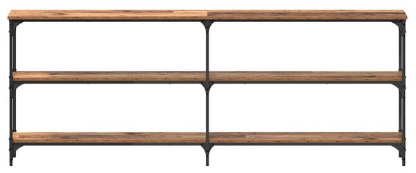 Konzolasztal Öreg fa 200 x 29 x 75 cm Mérnöki fa és fém