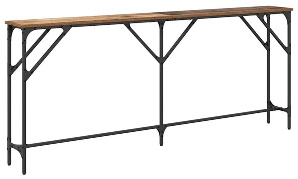 Konzolasztal Öreg fa 180 x 23 x 75 cm Műgyantás fa és fém