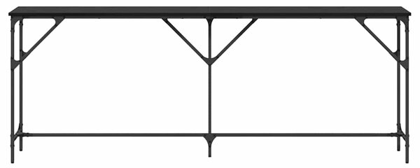 Konzolasztal Musta tammi 200 x 29 x 75 cm Műgyantás fa és fém