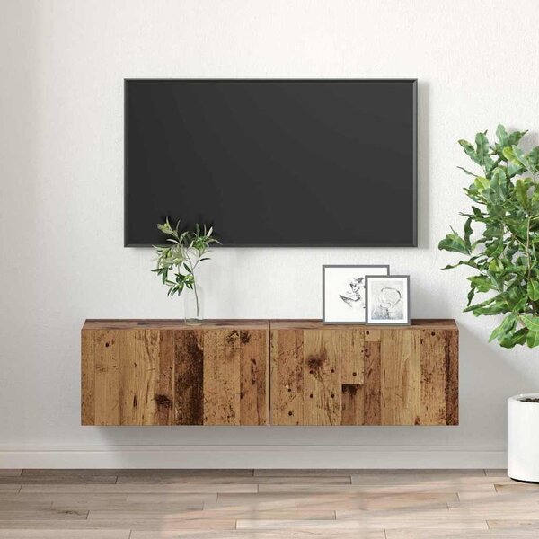 TV szekrény garnitúra 2 db Sokszínű Szerelt Fa