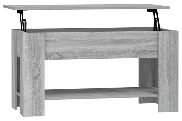 Szürke sonoma színű szerelt fa dohányzóasztal 101x49x52 cm