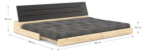 Krémszínű kinyitható kanapé 196 cm Base – Karup Design