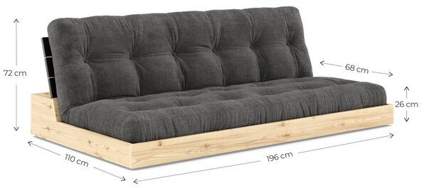 Krémszínű kinyitható kanapé 196 cm Base – Karup Design