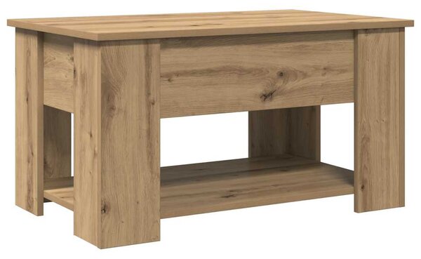 Dohányzóasztal kézműves tölgy szerelt fa 79 x 49 x 41 cm