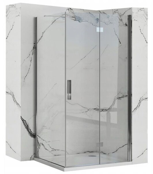 Rea Molier, zuhanykabin 90 (ajtó) x 90 (fal) x 190 cm, 6mm átlátszó üveg, króm profil, KPL-K0539