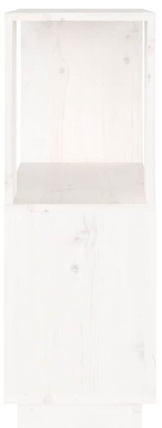 Fehér tömör fenyőfa könyvszekrény/térelválasztó 51 x 25 x 70 cm