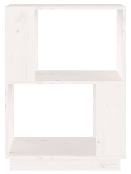 Fehér tömör fenyőfa könyvszekrény/térelválasztó 51 x 25 x 70 cm