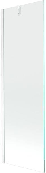 Mexen Next, kádparaván 1 szárny 60 x 150 cm, fix szárny, 6 mm átlátszó üveg, fehér profil, 895-060-000-00-00-20