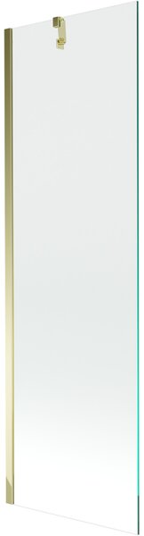 Mexen Next, kádparaván 1 szárny 60 x 150 cm, fix szárny, 6 mm átlátszó üveg, arany profil, 895-060-000-00-00-50