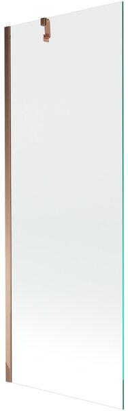 Mexen Next, kádparaván 1 szárny 70 x 150 cm, fix szárny, 6 mm átlátszó üveg, rózsa arany profil, 895-070-000-00-00-60