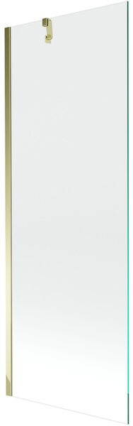 Mexen Next, kádparaván 1 szárny 70 x 150 cm, fix szárny, 6 mm átlátszó üveg, arany profil, 895-070-000-00-00-50