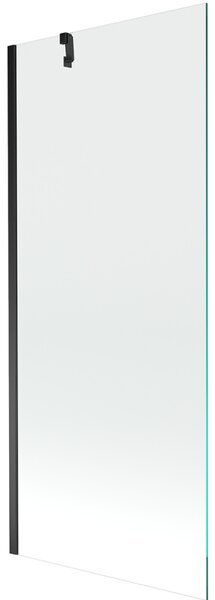 Mexen Next, kádparaván 1 szárny 80 x 150 cm, fix szárny, 6 mm átlátszó üveg, fekete profil, 895-080-000-00-00-70