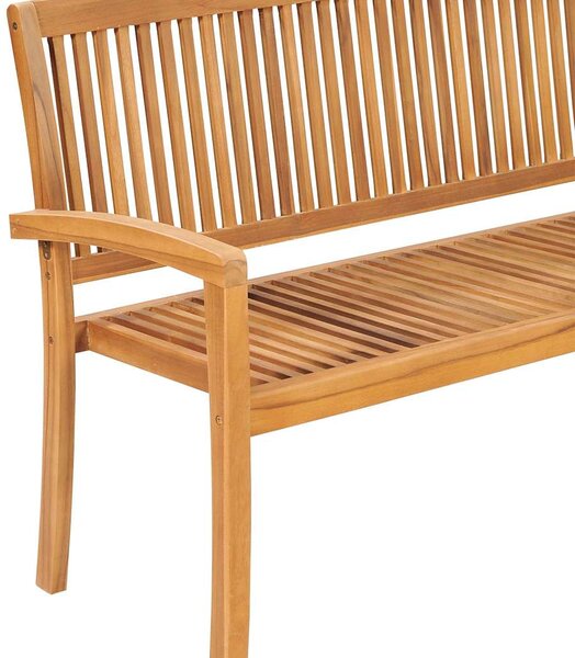 Tömör tíkfa rakásolható kerti pad párnával 159 cm