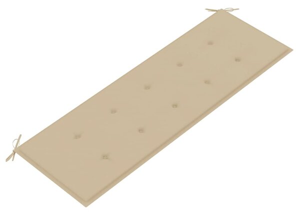 Tömör tíkfa rakásolható kerti pad párnával 159 cm