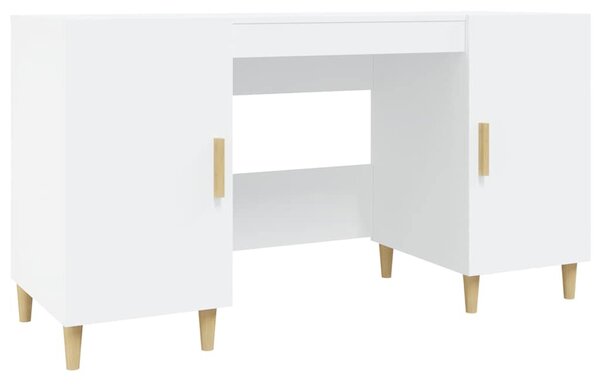 Fehér szerelt fa íróasztal 140 x 50 x 75 cm