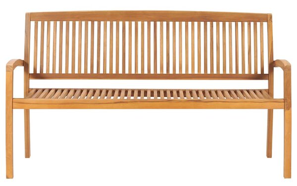 Tömör tíkfa rakásolható kerti pad párnával 159 cm
