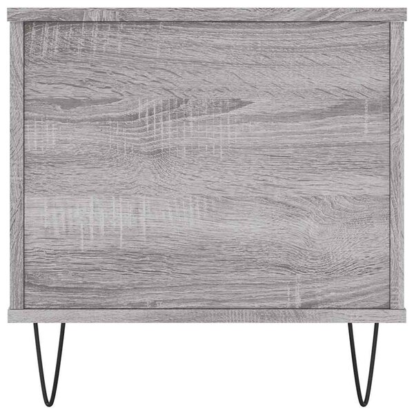 Szürke sonoma színű szerelt fa dohányzóasztal 90x44,5x45 cm