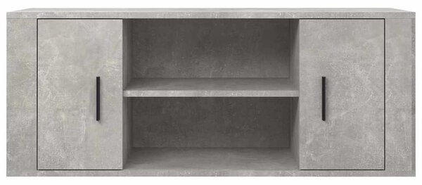 Betonszürke szerelt fa TV-szekrény 100x35x40 cm