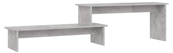 Betonszürke szerelt fa TV-szekrény 180 x 30 x 43 cm