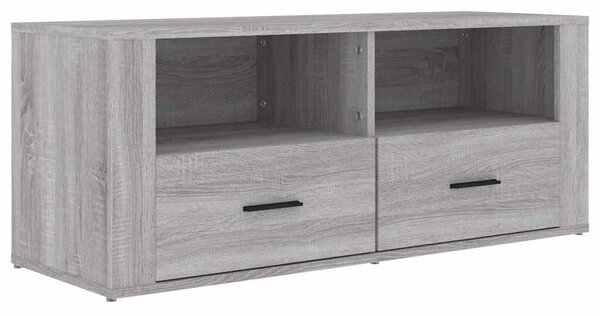 Szürke sonoma színű szerelt fa TV-szekrény 100 x 35 x 40 cm