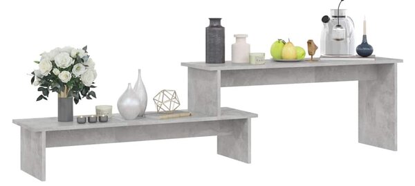 Betonszürke szerelt fa TV-szekrény 180 x 30 x 43 cm