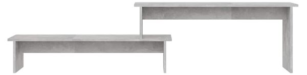 Betonszürke szerelt fa TV-szekrény 180 x 30 x 43 cm