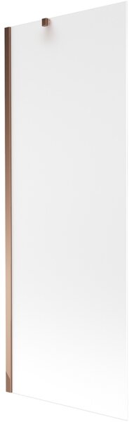 Mexen Next, kádparaván 1 szárny 70 x 150 cm, fix szárny, 6 mm matt üveg, rózsa arany profil, 895-070-000-00-30-60
