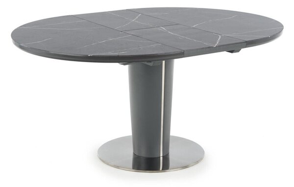 Asztal Houston 958, 76cm, Szürke márvány, Sötétszürke