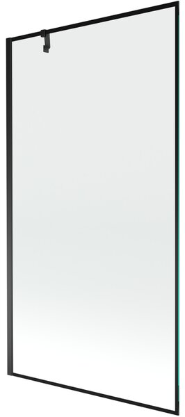 Mexen Next, kádparaván 1 szárny 100 x 150 cm, fix szárny, 6 mm átlátszó üveg fekete mintával, fekete profil, 895-100-000-00-70-70