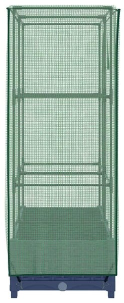 Rattan megjelenésű magaságyás melegháztakaróval 80x40x123 cm