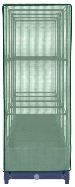 Rattan hatású magaságyás üvegháztakaróval 160 x 40 x 123 cm