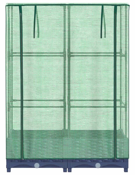 Rattan megjelenésű magaságyás melegháztakaróval 80x40x123 cm