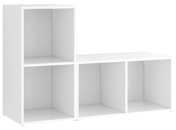 2 db fehér szerelt fa TV-szekrény 72 x 35 x 36,5 cm