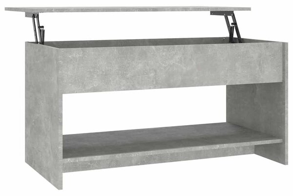 Betonszürke szerelt fa dohányzóasztal 102x50x52,5 cm
